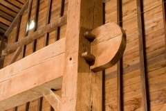 Interior detail, Windfall Barn, restored Dutch Barn, Salt Springville, Minden
