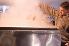 Making syrup, Mud Road Sugar House, Ephrata